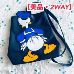 【美品・2WAY】ドナルドダック 後ろ姿デザイン リュック＆ワンショルダーバッグ