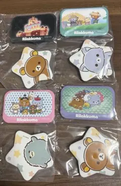 リラックマくじ アニメ　エニマイくじG賞缶バッジ 4点セット