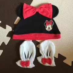 ミニー ミトン、帽子セット