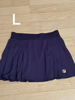 FILA ネイビー プリーツスカートL