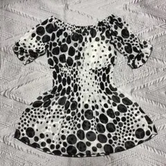 美品✨水玉模様 半袖チュニック