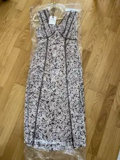 Her lip to Lace Trimmed Floral Dress S