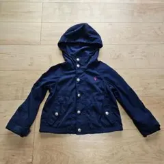 ☆POLO RALPH LAURENネイビーキッズフード付きアウター美品１１０☆