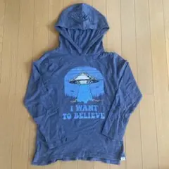 GAP キッズ フード付き長袖カットソー UFO スパンコール
