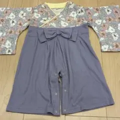 袴ロンパース　80cm ひなまつり　お食い初め　百日祝い　ベビー着物