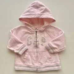 ベビーギャップ GAP ロゴパーカー ピンク 薄手 春アウター フード 女の子