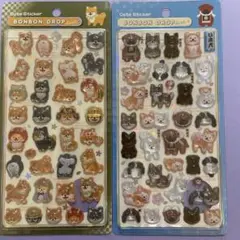 【正規品】ボンボンドロップシール 和柄 新作 日本犬 柴犬 セット