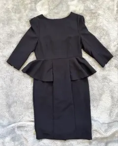 RUIRUE BOUTIQUE ネイビー ペプラムデザイン ワンピーススーツ