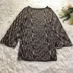 ​ムルーア 総柄ニットチュニック セーター ボートネック F MURUA上品のサムネイル