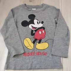 ミッキーマウス 長袖カットソー グレー
