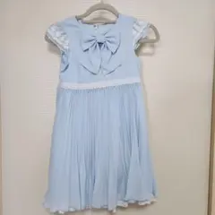水色リボン付きドレス 110～120