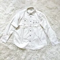 クロコダイルのホワイトボタンダウンシャツ