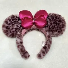 ミニー　ミニーマウス　ヒョウ柄　カチューシャ　ファンキャップ ディズニー　ピンク