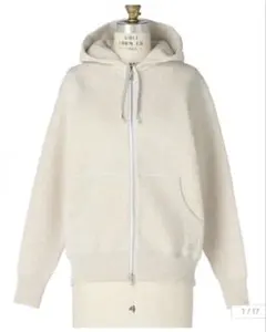 【美品】Drawer★ドゥロワー コットン吊り裏毛フーデッドパーカー　サイズ1