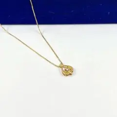K18 ゴールド ネックレス 1粒ダイヤモンド 日本国旗750ホールマーク 