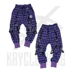 KRY CLOTHING チェック柄 カーゴパンツ パープル 地雷系