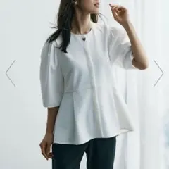 美品❤️ユナイテッドアローズ ペプラム フレアスリーブ ブラウス 切替 