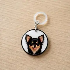 【セール】チワワ 黒 ペットボトルマーカー 犬チャーム ハンドメイド