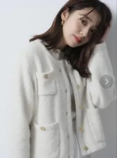 2026年最新】jusglitty ツイードニットジャケットの人気アイテム