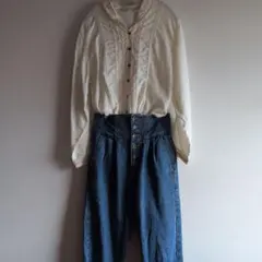 JEANASISハイウエストMサイズデニムパンツ
