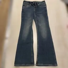 H&Mダークブルー ブーツカットデニム38