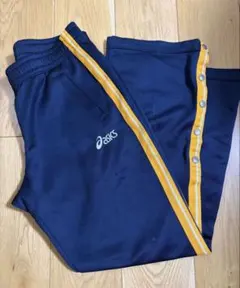 asics ジャージ パンツ ネイビー