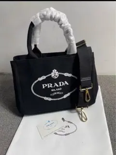 PRADA キャンバス ハンドバッグ