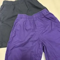 GU 紫　黒ハーフパンツ　セット