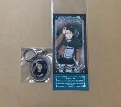 進撃の巨人 カラオケの鉄人　箔押しチケット風カード ストローチャーム リヴァイ