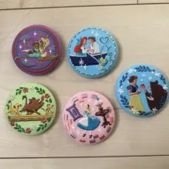 ディズニー刺繍缶バッジ5個セット