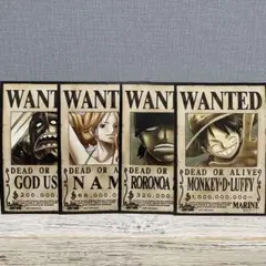 ONE PIECE 麦わらストア　手配書　ルフィ　ゾロ　ナミ　ウソップ