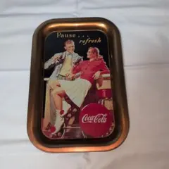 Coca-Cola ヴィンテージ風 メタルトレイ Pause Refresh