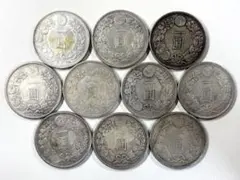 本物保証　JNDA加盟店購入品　一円銀貨　8枚セット　訳アリ 本物保証 JNDA加盟店購入品 一円銀貨 10枚セット 訳アリ No.2 - メルカリ