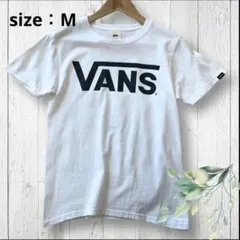 VANS ロゴTシャツ M ホワイト 半袖 ビッグロゴ レディースのサムネイル
