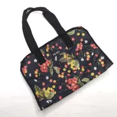 【未使用】ピンクハウス　黒　さくらんぼ柄　バッグ