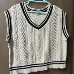 INGNI ベージュ Vネックニットベスト M