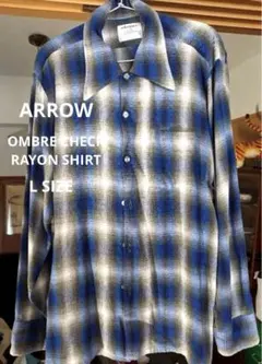 ARROW オンブレチェック レーヨンシシャツ ヴィンテージ USA 