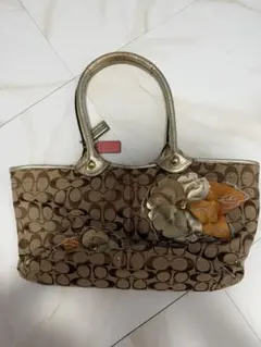 COACH シグネチャー トートバッグ フラワーモチーフ