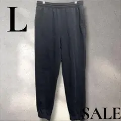 「即日発送」L 黒 ゴム製スポーツジョガーパンツ スウェット素材