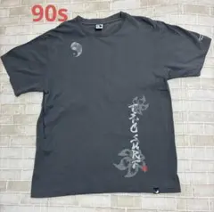 Town＆Contry 90s シングルステッチ　Ｌ　グレー プリント 和柄のサムネイル