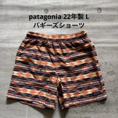 patagonia 22年製 バギーズショーツ 総柄 オレンジ ネイビー キッズ