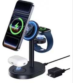 【新品】3in1 マグネット式 ワイヤレス充電スタンド MagSafe 15W