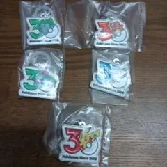 最安値　新品未開封　ポケモン 30周年記念 メタルチャームマスコット　5個セット