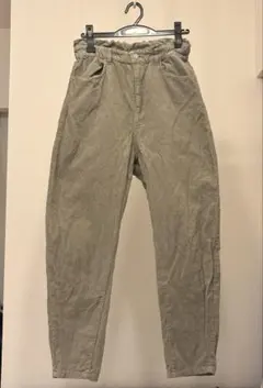 美品Zara カーキ バレル風　コーデュロイ　パンツ ハイウエスト　36 S