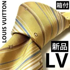LOUIS VUITTON ルイヴィトン 美品 ネクタイ モノグラム ゴールド