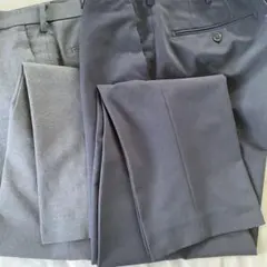 感動パンツ☆ユニクロ☆2枚セット☆ダークグレーとネイビー☆ウエスト79