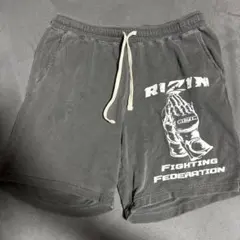 超rizin5 グレー　ハーフパンツ