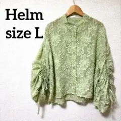 Helm【L】レースデザイン シャツ シンプル 人気デザイン　人気カラー　花柄