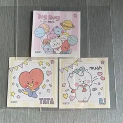 BTS BT21チョコドーナツシール TATA RJ ALL 3枚セット