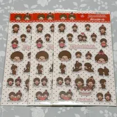 【3枚】 【未使用】モンチッチ もんちっち　 ぷくっとシール セリア ステッカー